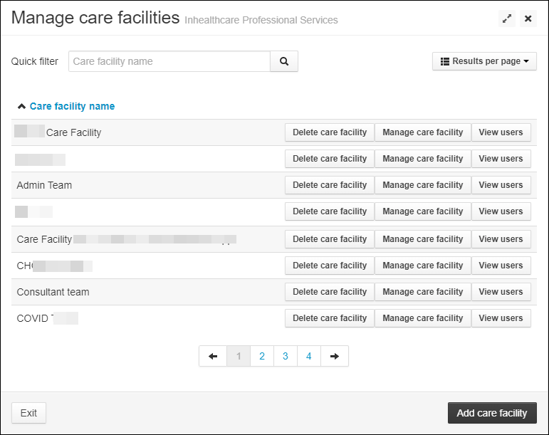 manage Care facility