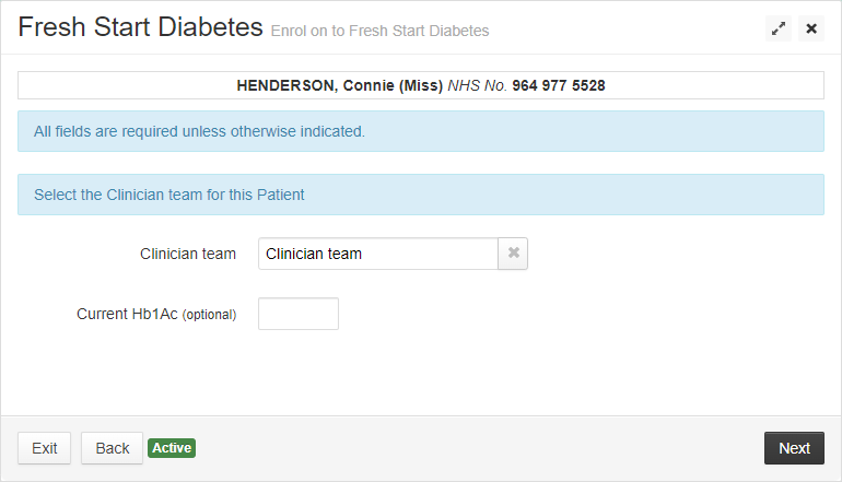 Clinician Drop Down