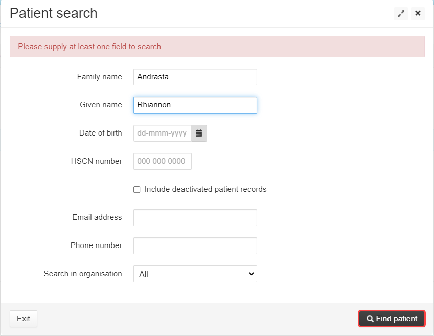Non-PDS Search Details